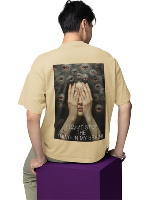 Terzili Giyin Korku Sanatı Baskılı Oversize  Tişört