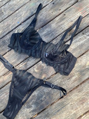 SMG Design Siyah Çizgili Bralet Takımı