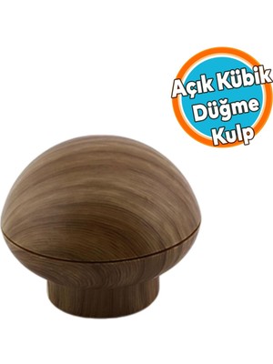 Mobilya Mutfak Dolap Dolabı Çekmece Kulpu Kulbu Plastik Kahverengi Tek Vidalı Düğme Kulp Ceviz
