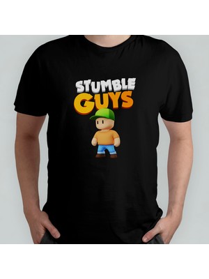 Pixxa Stumble Guys %100 Pamuklu Bisiklet Yaka T-Shirt Model 2
