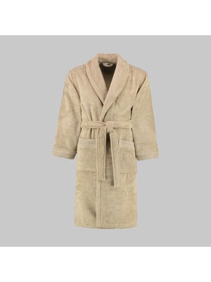 Sarev Soho Bej %100 Pamuk Large Beden Bornoz