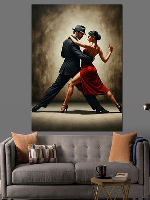 Tango Çifti Dekoratif Kanvas - Mdf Ahşap Tablo