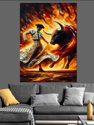 Dansçı Matador Dekoratif Kanvas - Mdf Ahşap Tablo