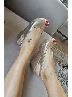 036 3241 Topukla Kadın Dolgu Topuklu Abiye Ayakkabı