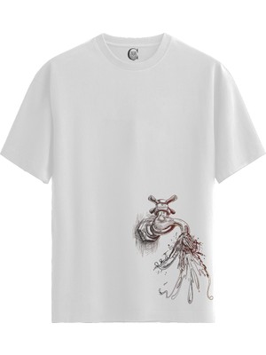 Color Luxe Ink Faucet - Pamuklu Kadın  Beyaz Tişört - Premium Quality