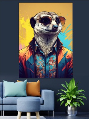 Tarz Sahibi Sürikat Dekoratif Kanvas - Mdf Ahşap Tablo