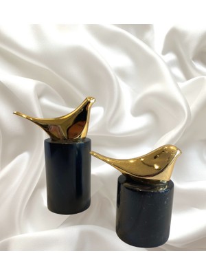 2'li Mermer Kuş Obje