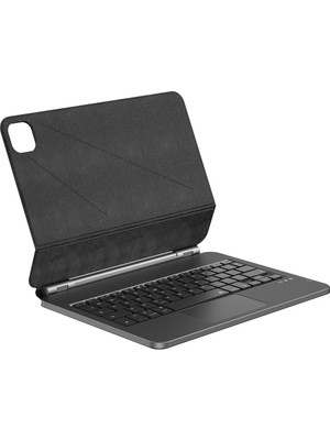 iPad Pro 13 2024 Wiwu MK-003 Gizli Kalem Bölmeli Touchpad Klavyeli Standlı Kılıf Siyah