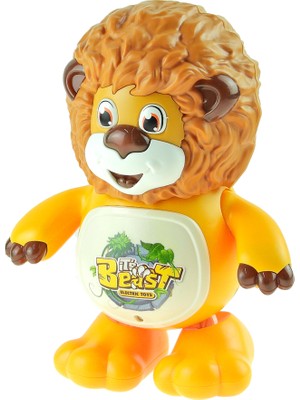 Oyuncak Aslan Işıklı Sesli Hareketli Sevimli Aslan 20 cm