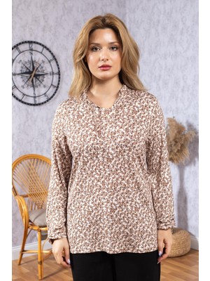 Kadın Yeni Model Yüksek Kalite Orta Yaş Anne Penye Bluz 6525