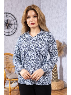 Yeni Model Yüksek Kalite Orta Yaş Anne Penye Bluz 6515