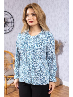 Yeni Model Yüksek Kalite Orta Yaş Anne Penye Bluz 6515