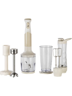 Berghoff Gem Retro El Blenderi 1200 W 800 ml Kapasite ile Krem Renkli Fonksiyonel Blender