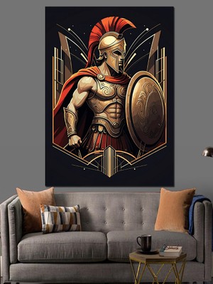 Kalkanlı Asker Dekoratif Kanvas - Mdf Ahşap Tablo