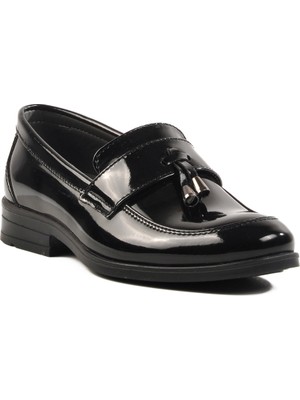 Siyah Rugan Erkek Çocuk Klasik Ayakkabı 3040 F