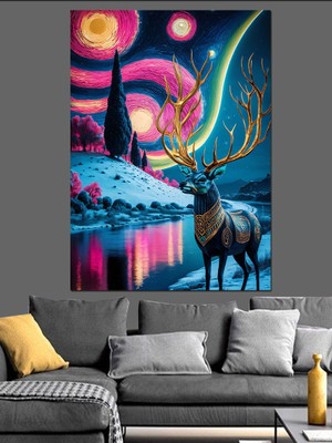 Renkli Hayvanlar Dekoratif Kanvas - Mdf Ahşap Tablo