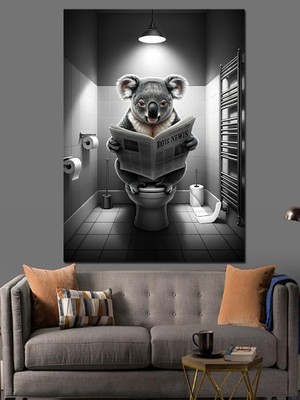 Tuvalette Kuala Dekoratif Kanvas - Mdf Ahşap Tablo