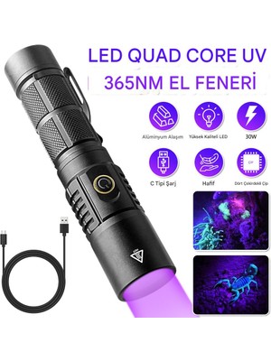 İ-Dragon 30w 365nm Profesyonel Güçlü Mor Uv Işık Para Kontrol Feneri Uv Lamba