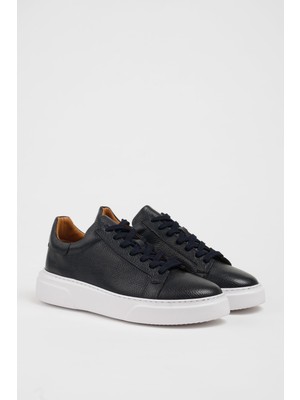 Özel Tasarım Havuz Taban Deri Sneakers Ayakkabı