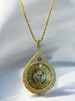 Nisâ Sultan Gremse Altın Çerçeveli Kadın Kolye (Altın Kaplama)