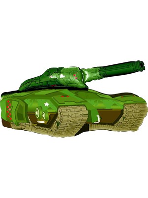 Yeşil Tank Folyo Balon 60 x 73  cm