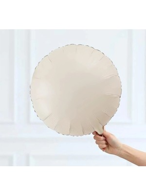 Yuvarlak Krem Rengi Folyo Balon 18 Inç