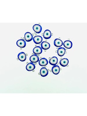 Yiğit Aksesuar Kristal Taşlı Nazar Model Ara Aparat Kolye Bileklik Halhal Ucu 2 Adet