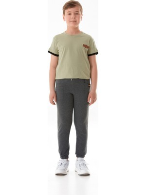 Baskılı Beli Lastikli Jogger Çocuk Eşofman Altı