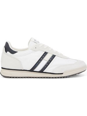 Tommy Hilfiger Beyaz - Siyah Erkek Sneaker Tjm Retro Runner Cleated