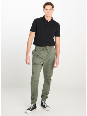 Lee Lastikli Bel Lastikli Paça Haki Erkek Pantolon MLM04008801 Jogger Pantolon