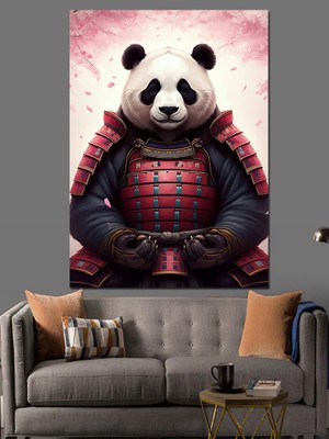 Karizma Tablo Zırhlı Panda Dekoratif Kanvas - Mdf Ahşap Tablo