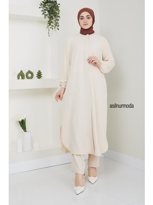 Sena Ayrobin Fermuarlı Ikili Takım Bej