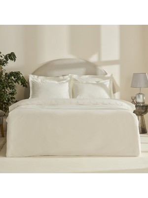 Karaca Home Rayas Nakışlı %100 Pamuk Çift Kişilik Nevresim Takımı Beyaz