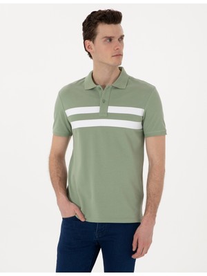 Pierre Cardin Erkek Yeşil Slim Fit Tişört 50310154-VR016