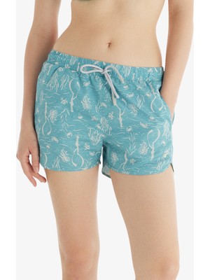 Kadın Deniz Şortu 10747 - Desenli