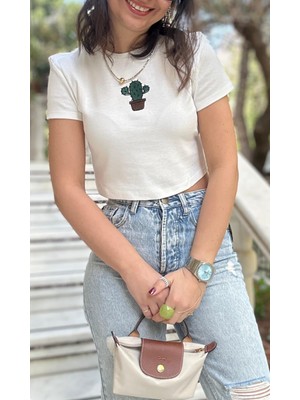 Kadın Crop Tişört