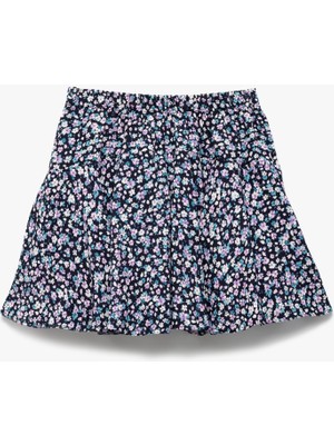 Koton Çiçekli Volanlı Viskon Mini Şort Etek