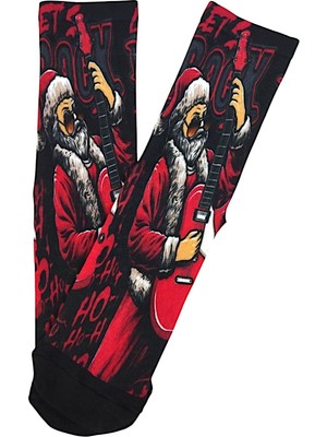 Rockstar Noel Baba Yılbaşı Çorabı - Unisex
