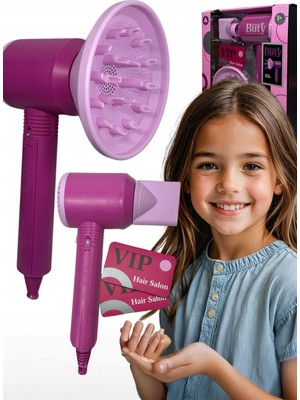 Mini Kuaför Seti – Gerçek Üfleme Özellikli Oyuncak Saç Kurutma ve Şekillendirme Seti