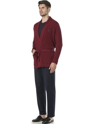 Pierre Cardin Erkek Damat Çeyiz Triko Ropdöşambır 5'li Pijama Takım Özel Kutulu