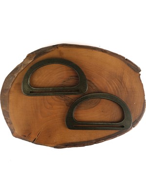 D Model Ahşap Köprülü Çanta Sapı 15 x 8 cm Haki