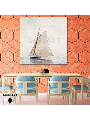 Tekli Kare Kanvas  Winslow Homer Gloucester Yelken 1880