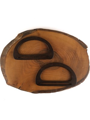 D Model  Ahşap Köprülü Çanta Sapı 15 x 8 cm Acı Kahverengi