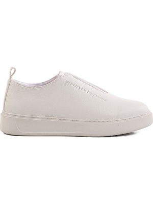 Ayakmod Beyaz Slip-On Erkek Casual Ayakkabı 367 M