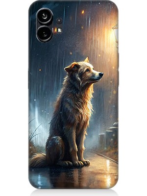 Teknomeg Nothing Phone 1 Uyumlu Yağmurlu Sokak  Desenli Silikon Kılıf
