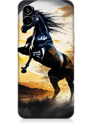 Teknomeg Nothing Phone 1 Uyumlu Şaha Kalkmış At  Desenli Silikon Kılıf