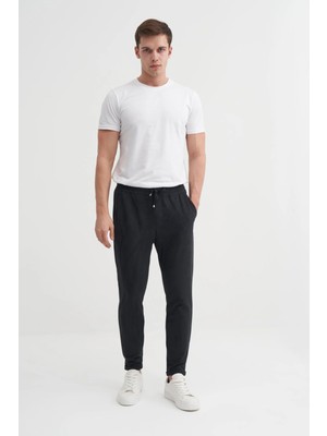 Erkek Regular Fit Süet Eşofman Altı