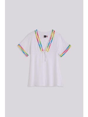 Bg Store Kız Çocuk Beyaz Pareo