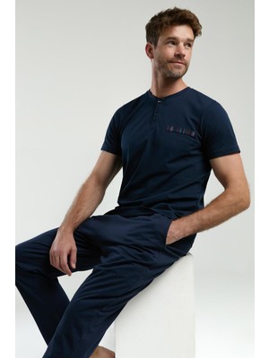 Arnetta Erkek 3lü Lacivert Pijama Takımı