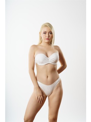 LB2011 Zıncirli Straplez Boş Kaplı Bikini Tk